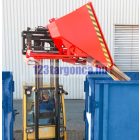 Targonca villára húzható 3 irányban üríthető konténer, 0,75 és 1 tonna teherbírással