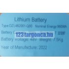 AKKUMULÁTOR CBD12W elektromos raklapszállítóhoz 1200 kg teherbírású gyalogkíséretű targonca