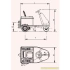 Elektromos vontató targonca, kocsi