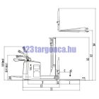 BCPD15R ellensúlyos, gyalogvezérlésű targonca felálló platformmal - ritkaság! Teherbírás 1500 kg