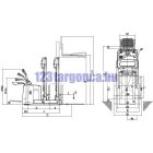 BCQD12R tolóoszlopos, ellensúlyos, felállós gyalogvezérlésű targonca - igazi unikum! 