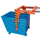 Targoncavillára csatlakoztatható borítható konténer ládaborítóval, 500-2000 kg teherbírással