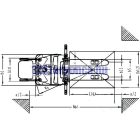 Erősített kivitelű gyalogkísérésű targonca felálló platformmal 2000 kg 2500-6500 mm
