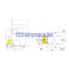 CTD15B/3.0 Targonca 1500kg emelés, 3000mm emelés. Magasemelésű terpeszkerekes