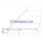 Darukar teleszkpos allíthato magassag 2500 - 500 kg teherbiras targonca villara huzhato