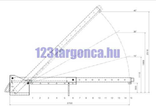 Teleszkópos darukar 5000–900 kg – 3. nézet
