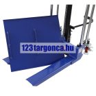 400 kg teherbírás, 1300 mm emelés. Emelőasztal, hidraulikus kézi magasemelő 400 kg teherbírás, 1300 mm emelés