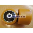 Uretán raklapemelő béka görgő átmérő: 85mm szélesség: 60/65mm tengely átmérő: 12mm