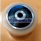 Uretán raklapemelő béka görgő átmérő: 85mm szélesség: 70/75mm, tengely átmérő: 12 mm