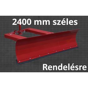 Piros hótolólap gumiéllel és villazsebes kerettel – targonca hótoló adapter 200 cm