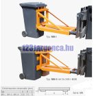 Targonca adapter kukaürtíő 80 120 240 és 360 literes szeméttárolóhoz