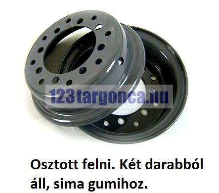 Osztott, két darabból álló targonca felni sima gumihoz