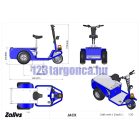 Zallys Jack 1200W elektromos személyszállító vontató targonca 750 kg vonó teherbírás