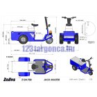 Zallys Jack Master elektromos személyszállító platós vontató targonca 2500kg vonó teherbírás