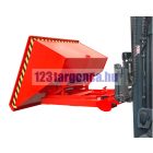 Targonca villára húzható automata dönthető konténer, 1 - 1,5 tonna teherbírással