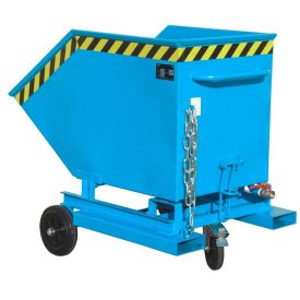   Alacsony építési magasságú dönthető fémreszelék tartály, 0.3 tonna teherbírással