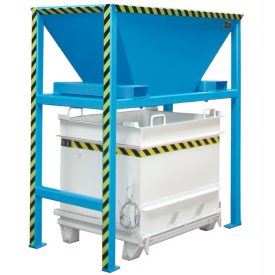   Lábakon álló Big-bag zsák töltő villára húzható targonca adapter 