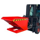 Targonca villára húzható extra alacsony MINI borítható, dönthető konténer, billencs, 0,75-1,5 tonna teherbírással