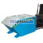 Targonca villára húzható alacsony borítható, dönthető konténer, billencs, 0,3-2 tonna teherbírással