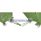 Targonca villára húzható alacsony borítható, dönthető konténer, billencs, 0,3-2 tonna teherbírással