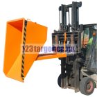 Targonca villára húzható, alacsony ollós döntésű konténer, 0,75 - 1,5 tonna teherbírással