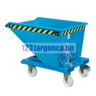 Targonca villára húzható, alacsony ollós döntésű konténer, 0,75 - 1,5 tonna teherbírással