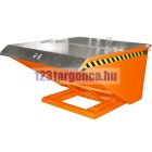 Targonca villára húzható, alacsony ollós döntésű konténer, 0,75 - 1,5 tonna teherbírással