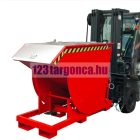 Targonca villára húzható ipari borítható, dönthető konténer, 1,5-3 tonna teherbírással