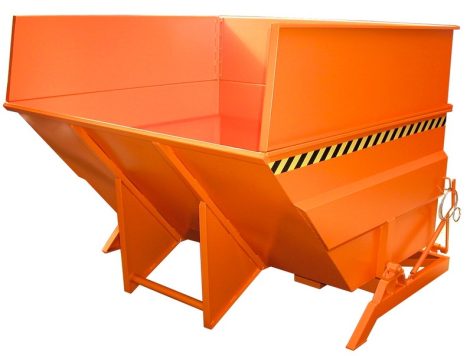 Targonca villára húzható, nagy térfgatú (2-5 m3) dönthető ipari billencs, 2,5 tonna teherbírással