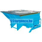 Targonca villára húzható, nagy térfgatú (2-5 m3) dönthető ipari billencs, 2,5 tonna teherbírással