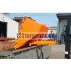 Targonca villára húzható nehézüzemű borítható, dönthető konténer, billencs, 4 tonna teherbírással