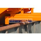 Targonca villára húzható nehézüzemű borítható, dönthető konténer, billencs, 4 tonna teherbírással