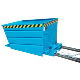   Targonca villára húzható dönthető konténer új karkioldó mechanizmussal, 0,75-1,5 tonna teherbírással