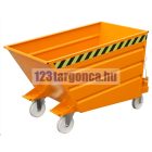 Targonca villára húzható dönthető konténer új karkioldó mechanizmussal, 0,75-1,5 tonna teherbírással