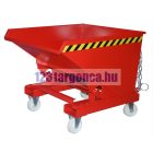 Targonca villára húzható kompakt előre gördülő konténer, 0,75 és 1,5 tonna teherbírással