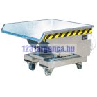 Targonca villára húzható MINI előre gördülő konténer, 0,75 tonna teherbírással