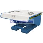 Targonca villára húzható MINI előre gördülő konténer, 0,75 tonna teherbírással