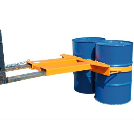 Hordófogó targonca adapter 1-2 db 200 literes acél hordóhoz