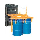 Hordófordító targonca adapter 1-2 db 200 literes acél hordóhoz