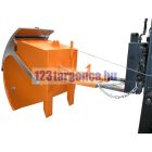 Targonca villára húzható ívelt hulladékgyűjtő konténer fedéllel, 1 és 1,5 tonna teherbírással