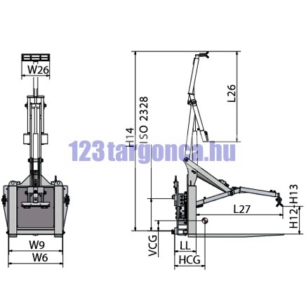 Konténerfordító adapter 180° – 2. nézet