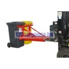 Targonca villára húzható kuka emelő adapter 1, 2, 3 db 80, 120, 240 vagy 360 literes kerekes szemeteshez