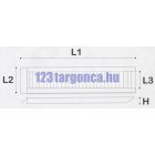 Mobil, hordozható teherautó rámpa, 360 cm hosszú, 1700 kg/pár teherbírással, peremmel