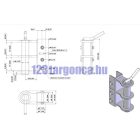 Horganyzott Acél Ipari PIN csap vontatófej 40mm csap átmérő 52mm vastag zártszelvényre Zallys