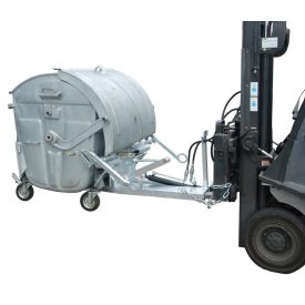   Targonca villára húzható szemetes konténer ürítő adapter, 1100 literes konténerhez